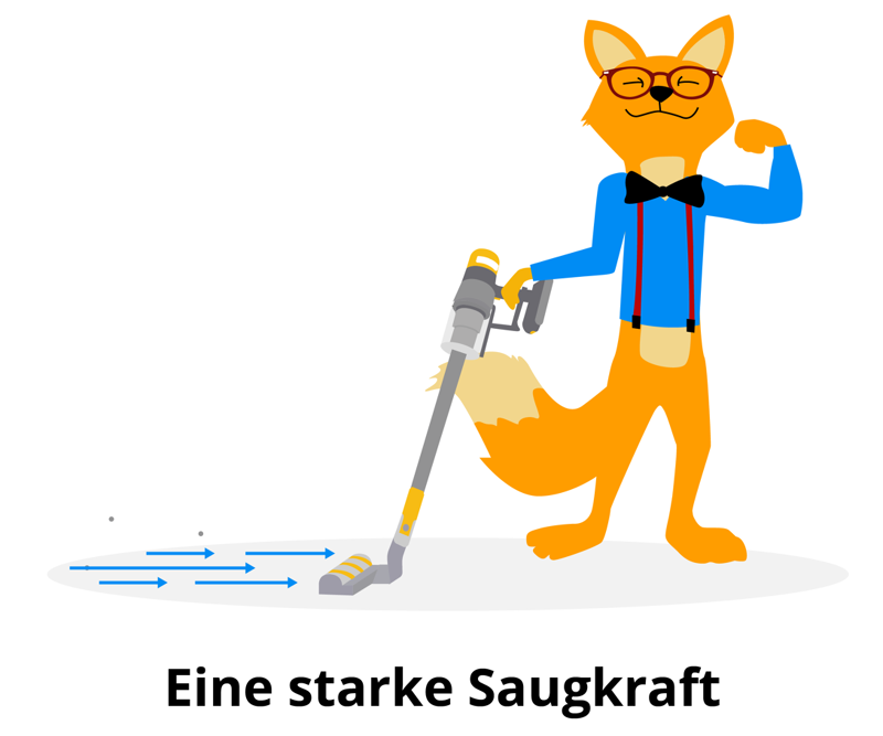 einsaugen von groben und feinen Partikeln